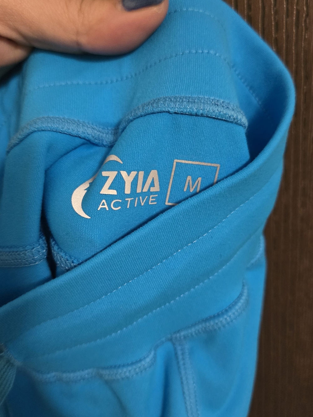 ZYIA Woman's Bright Blue Joggers with Drawstring - Picture 3 of 5